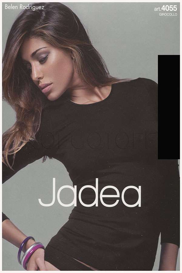 Женская хлопковая футболка с круглым вырезом и длинным рукавом JADEA Girocollo Art 4055